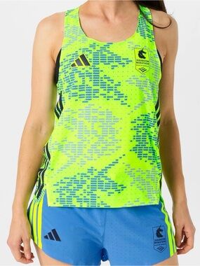 adidas Women's Boston Marathon 2026 Adizero Tank Print NWT size L